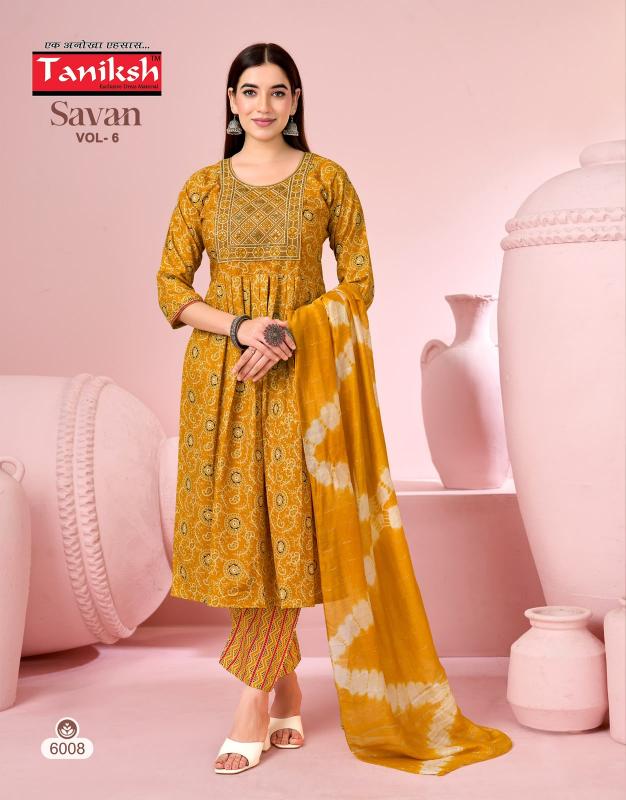Taniksh savan vol 6 wholesale kurti near me